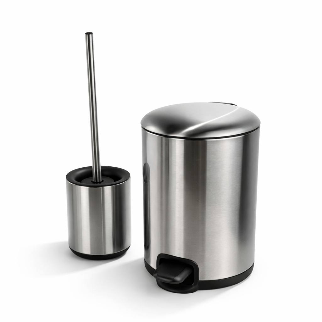 ست سطل و برس گرد استیل کد 113