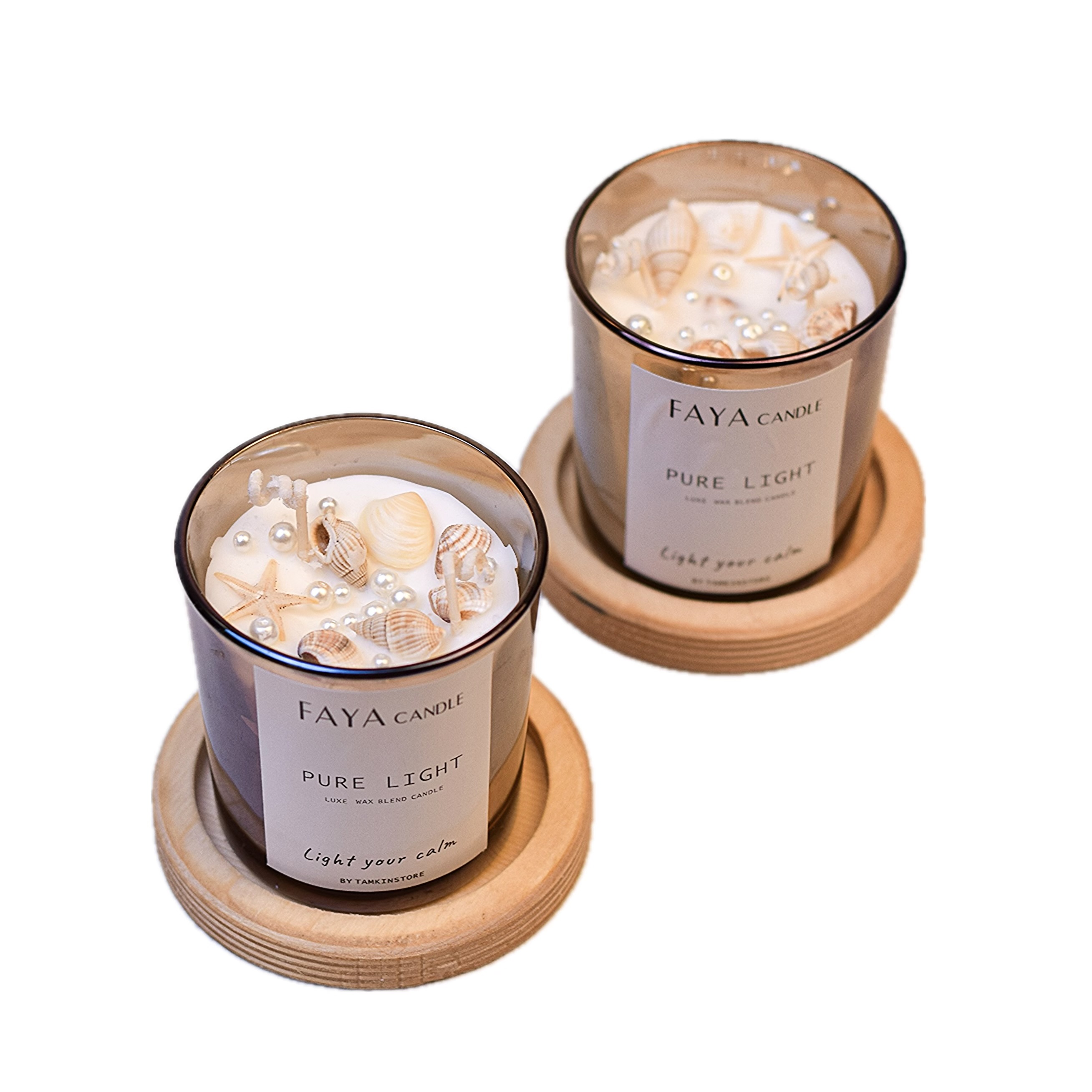 ست شمع معطر صدفی