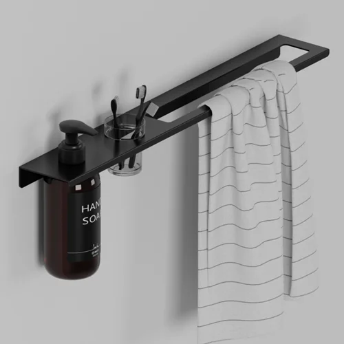 آویزحوله و نگهدارنده مایع و مسواک